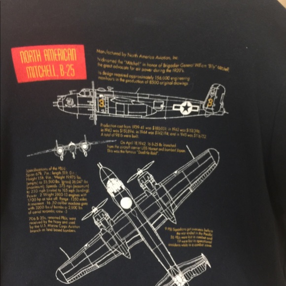 Rare Usmc Caf Ghost Squadron Midland Tx b-25 Top - Picture 5 of 8